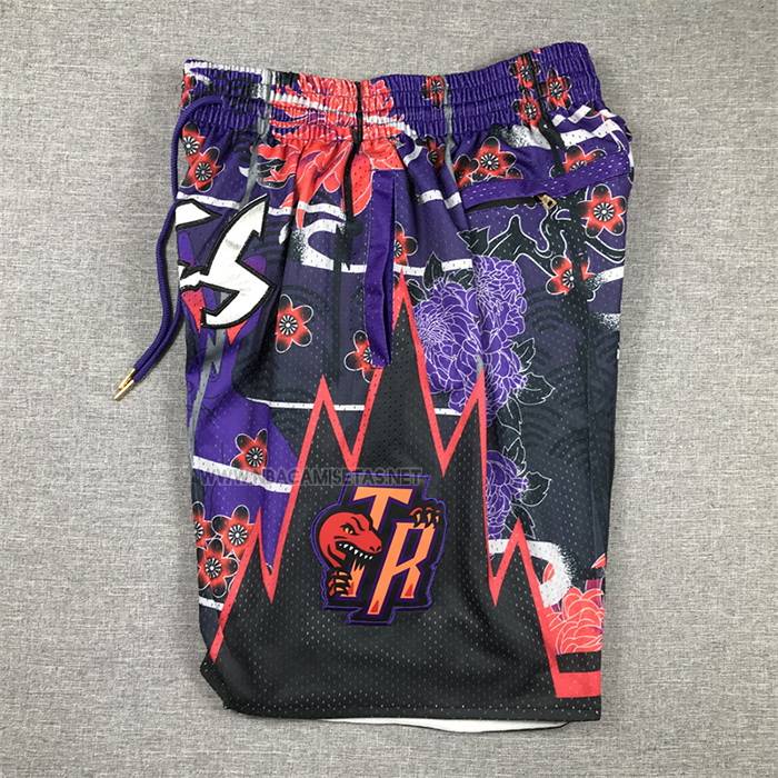 Pantalone Toronto Raptors Lunar New Year Mitchell & Ness Just Don Negro